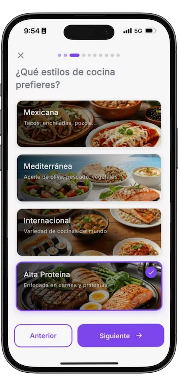 Plan de alimentación personalizado